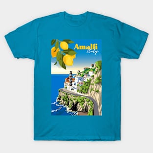 Vintage Travel Poster - Lemon Trees Amalfi, Italy T-Shirt